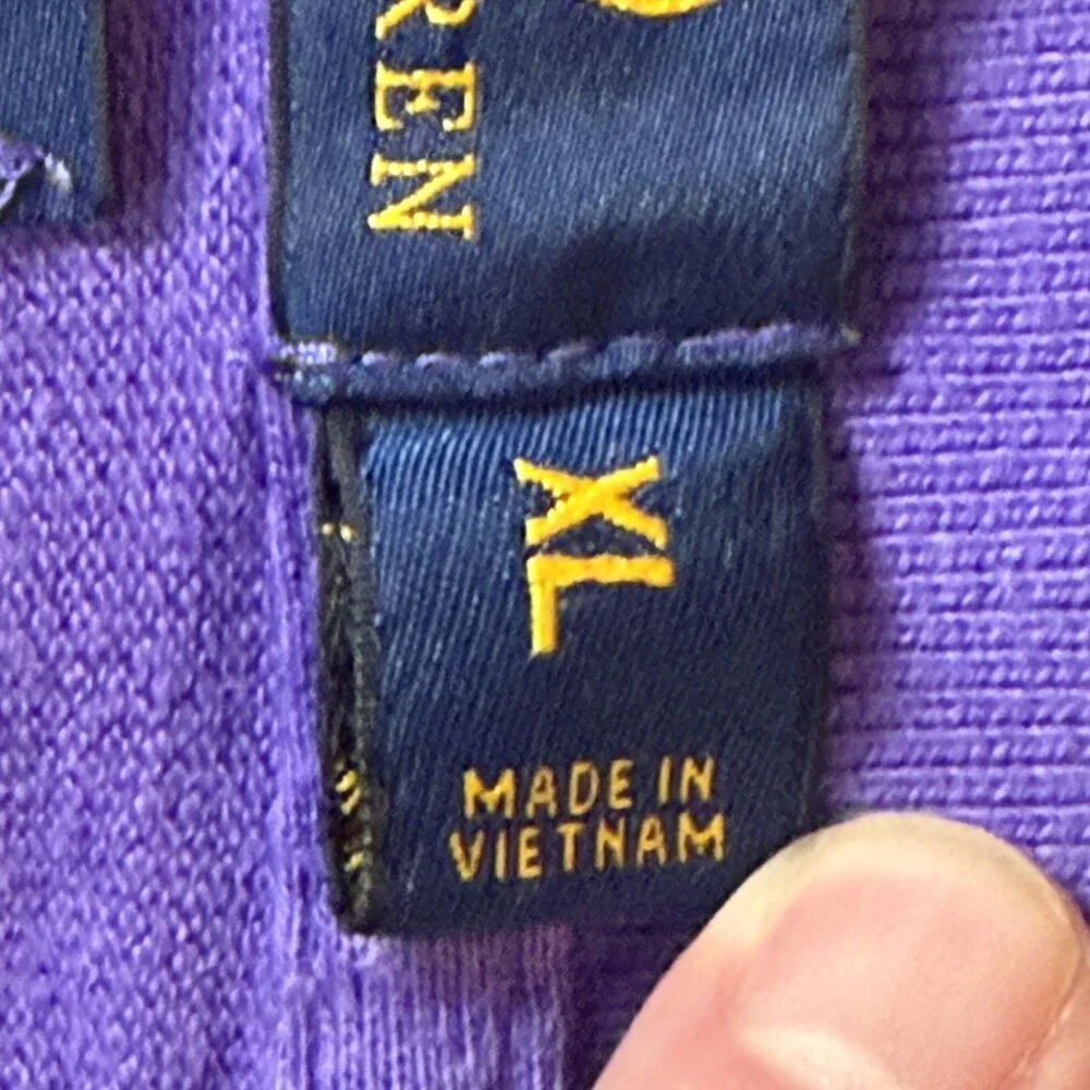 Polo Ralph Lauren Polo Shirt Mens XL Purple Cotton Custom Fit Embroidered Pony